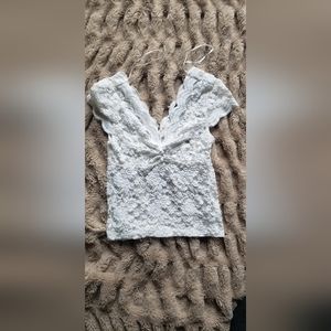 Ambiance size small white sheer top